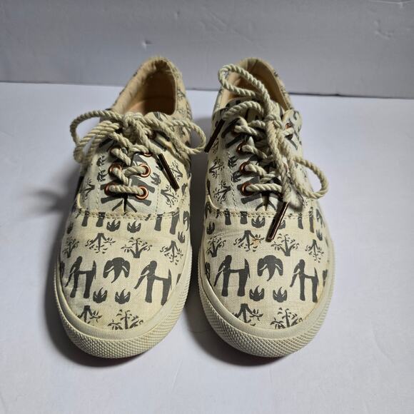Bucketfeet Canvas Sneakers, Size 6 – Artist Collab, Hand-Drawn, Neutral, Artsy - Picture 1 of 11
